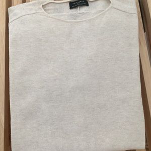 Zara men 100% cotton light sweater sand color S